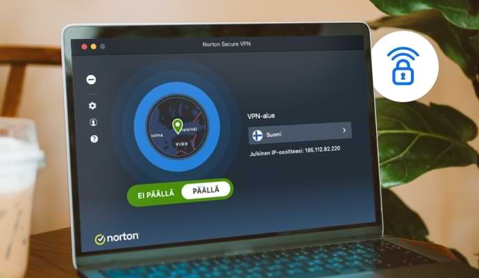 Näyttöhälytys, Norton Secure VPN.